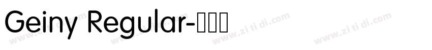 Geiny Regular字体转换